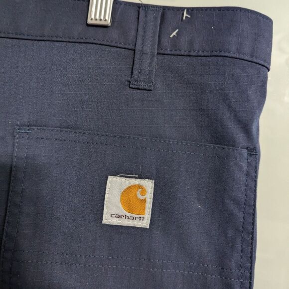 Carhartt Mens navy rip stop utility work or dress pants - Picture 4 of 6